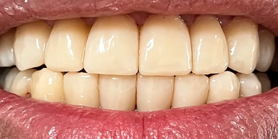 After treatment: a clean, even smile across both arches