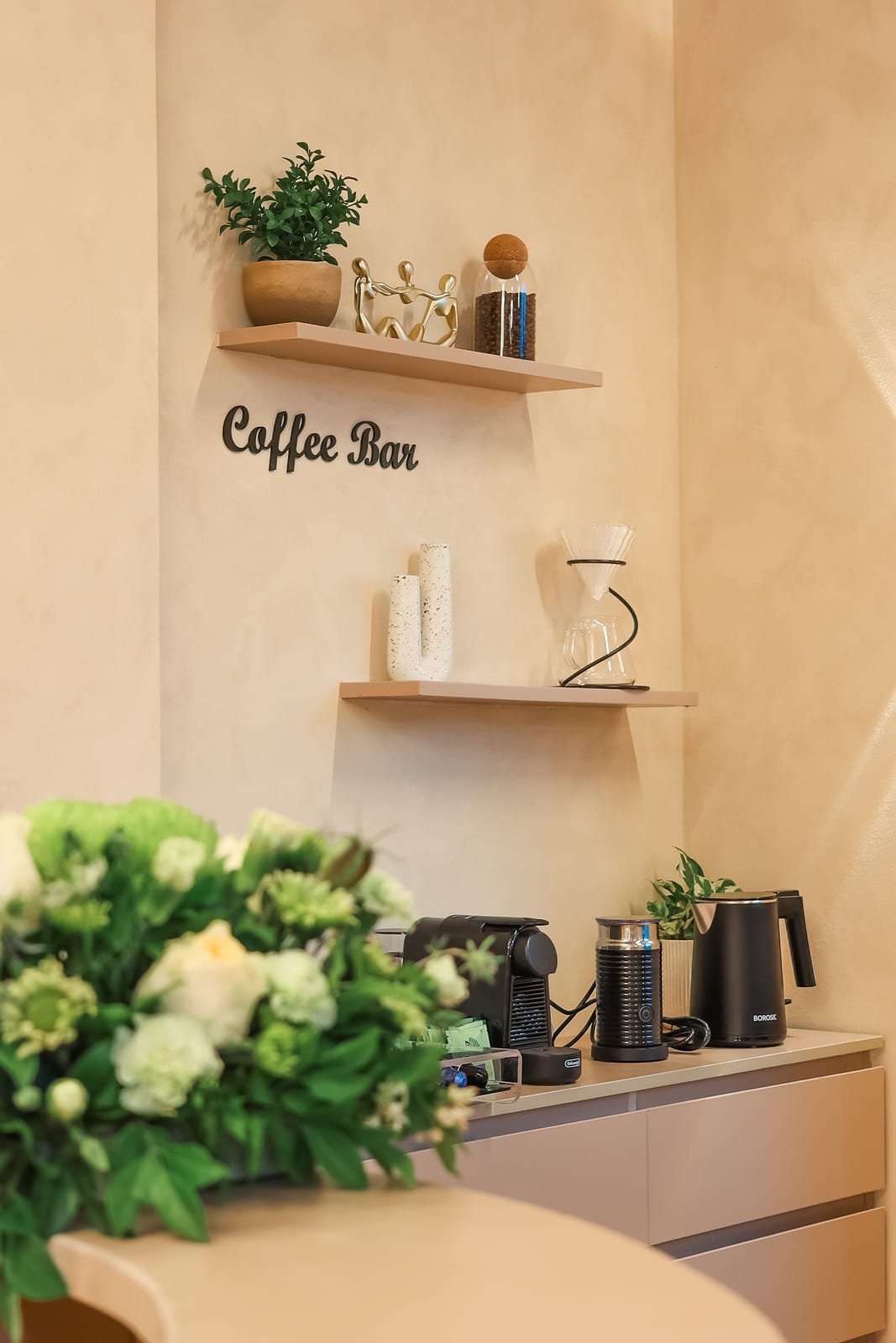 Coffee bar in the waiting area