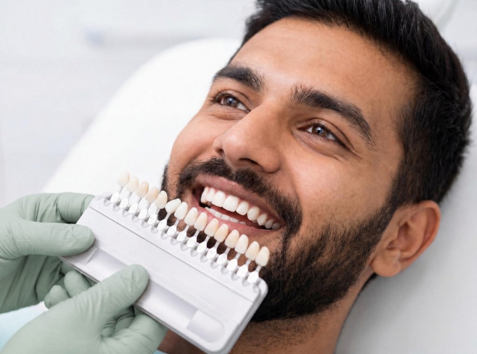 Shade matching for veneers and whitening
